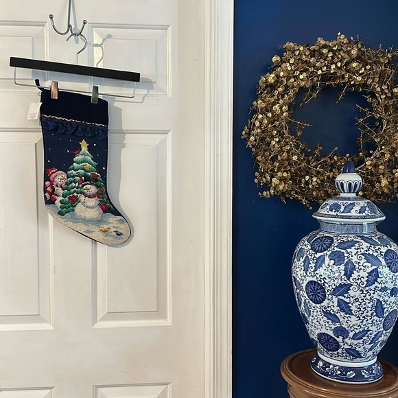 St. Nicholas Square Other - NWT St. Nicholas Square Handmade Wool Needlepoint Snowman Christmas Stocking